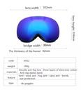 Anti-fog Magnetic UV400 TPU Snow Sunglasses