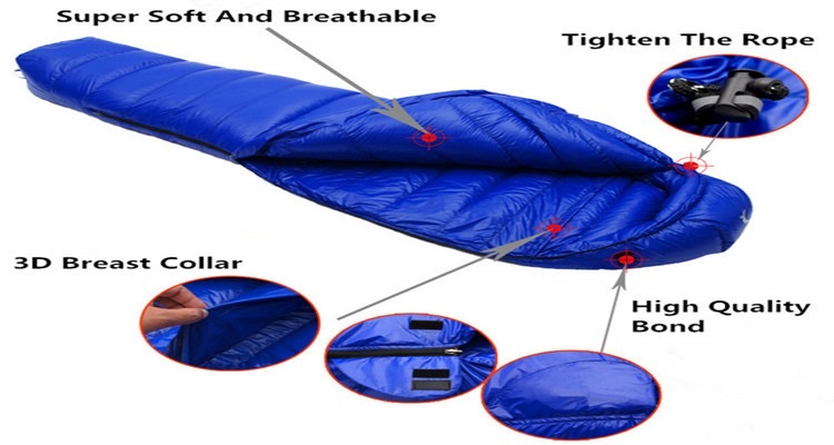 -5°C Ultracompact Mummy Shape Down Sleeping Bag