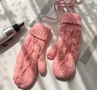 Custom-Knit Unisex Warm Fleece Mittens