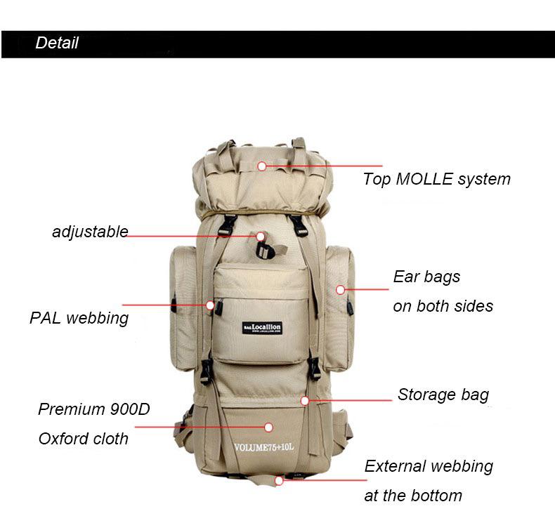 Local Lion 75+10L Ergonomic Mountaineering Backpack