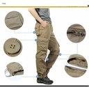 Mens Quick-Dry Cargo Pants With Detachable Legs