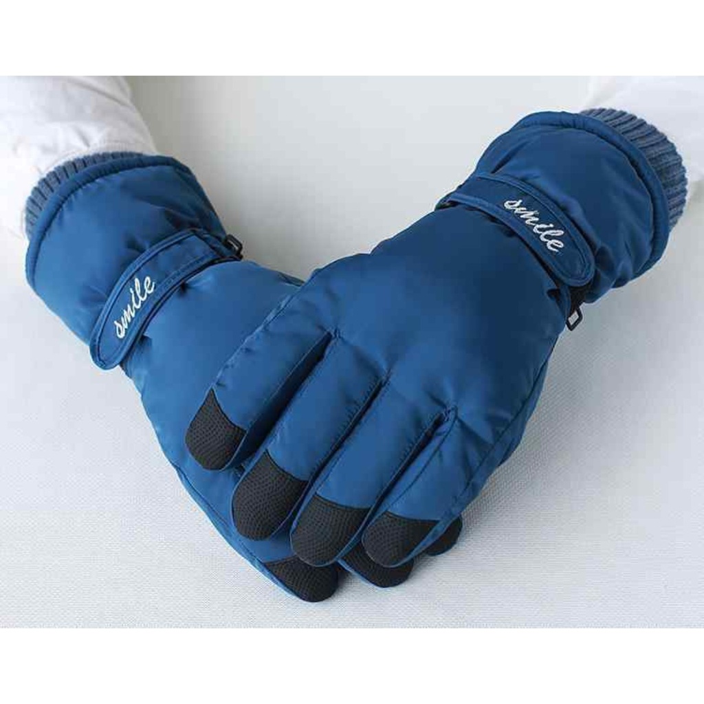 Smile Unisex Hiking Gloves Waterproof Windproof With Fleece