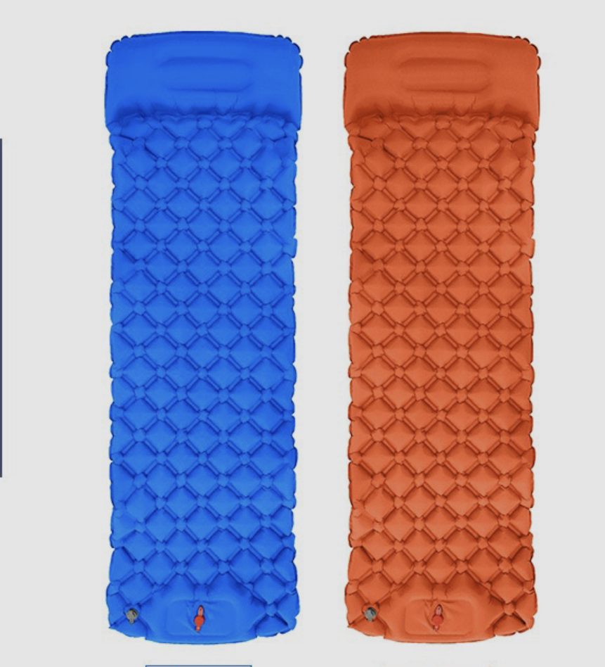 Ultralight Compact Inflatable Camping Sleeping Mat With Foot Pump