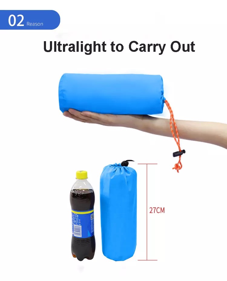 Ultralight Compact Inflatable Camping Sleeping Mat With Foot Pump