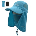 Unisex Baseball Cap With Detachable Neck and Face Flaps