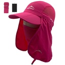 Unisex Baseball Cap With Detachable Neck and Face Flaps