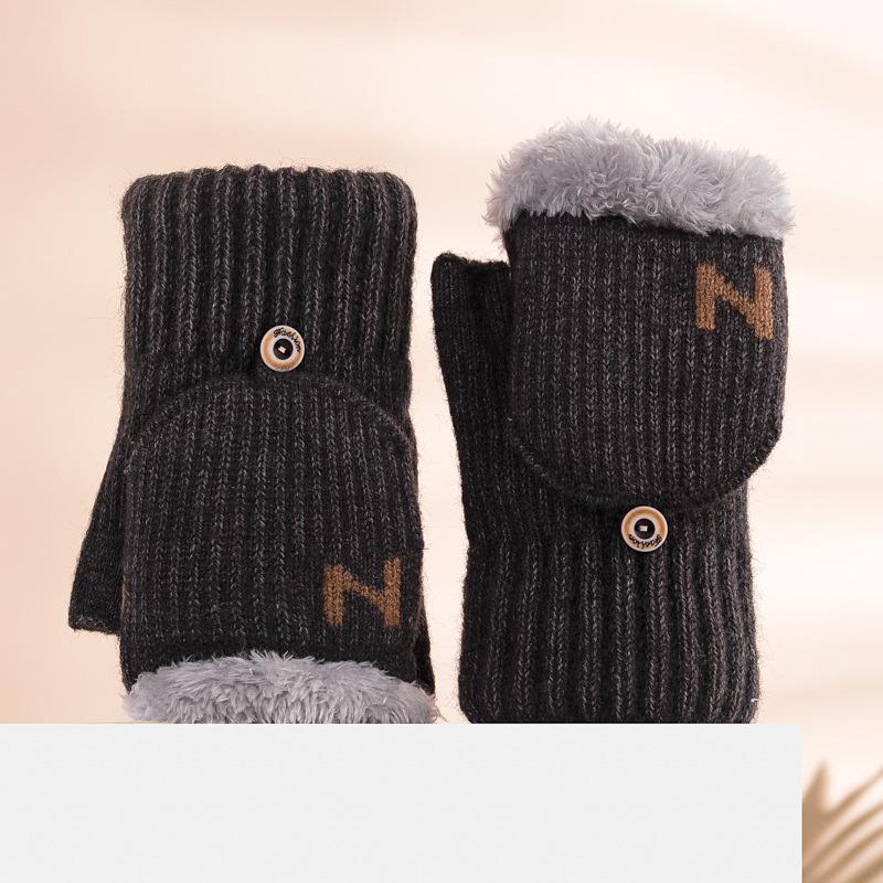 Warm Knitted Fleece Mittens