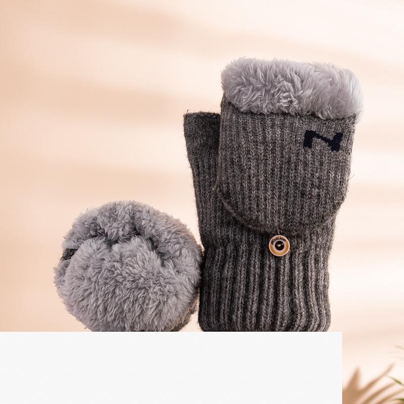 Warm Knitted Fleece Mittens