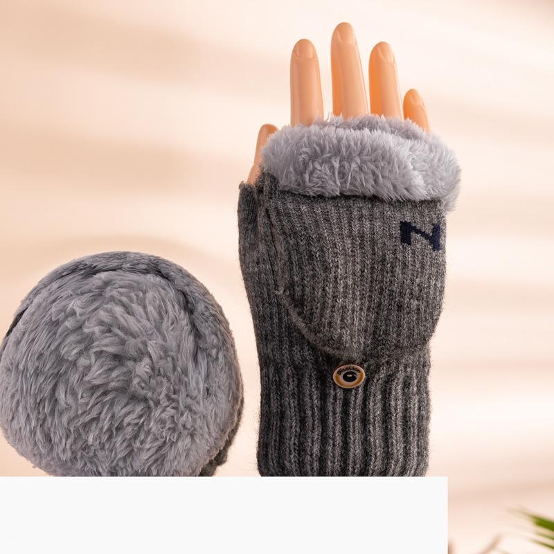 Warm Knitted Fleece Mittens