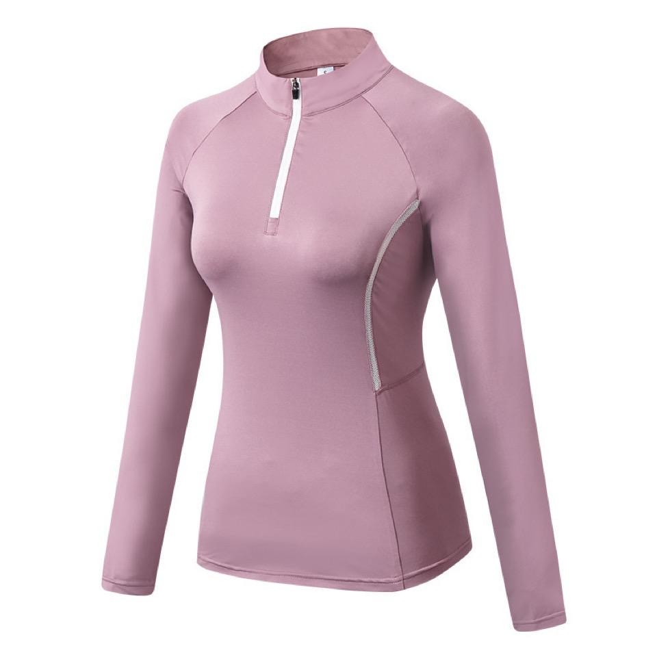 Womens Long-Sleeved Quick-Dry Breathable Polyester Hiking Tshirts