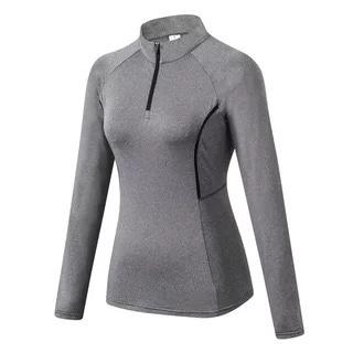 Womens Long-Sleeved Quick-Dry Breathable Polyester Hiking Tshirts