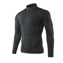 Long-Sleeved Mens Quick-Dry Tshirt With Front Zipper