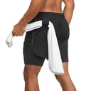 Mens 2 in 1 Quick-Drying Breathable Shorts with Tights