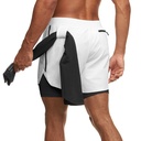 Mens 2 in 1 Quick-Drying Breathable Shorts with Tights