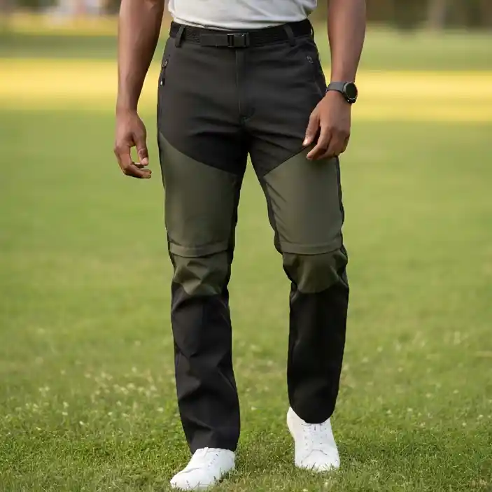[HKP-CRG-MNS-ZPR-AGRN-L] Men's Ultralight Quick-Dry Zipper Cargo Pants (Army Green, L)