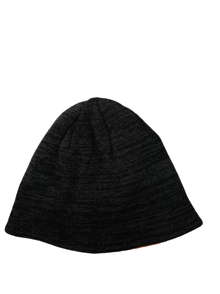 [HAT-MVN-BLK] Warm Fleece-Lined Knitted Beanie Hat (Black)