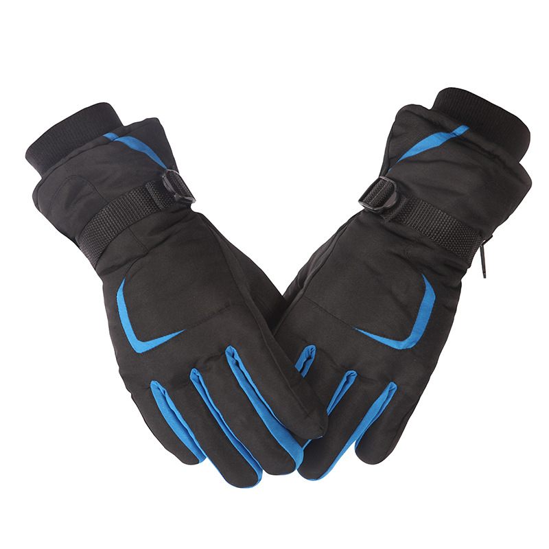 [HKG-5COL-BLU] 5 Colors Outdoors Fleece-Lined Water Resistant Gloves (Blue)