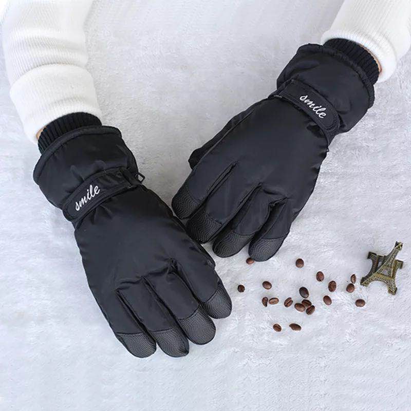 [HKG-SML-BLK] Smile Unisex Fleece-Lined Water Resistant Gloves (Black)