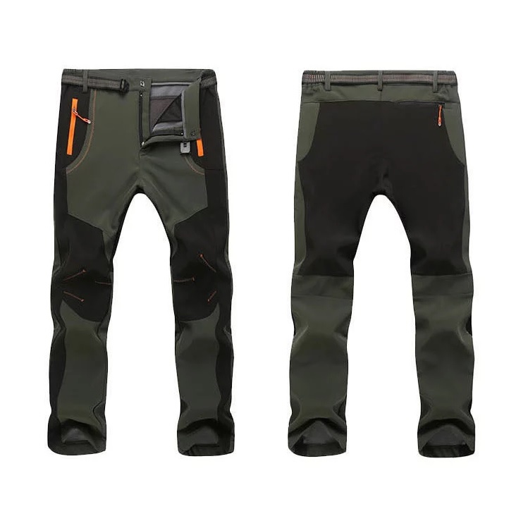 [HKP-WPRF-MNS-ARMY-L] Mens Fleece-Lined Windproof Pants (Army Green, L)