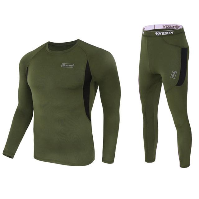 [THM-ESD-SET-ARMY-L] ESDY Thermal Base Layer Set (Army Green, L)