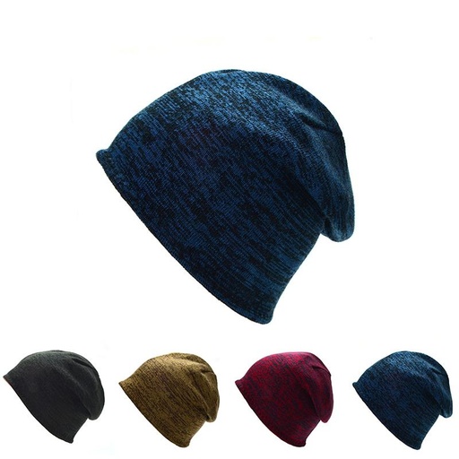 Warm Fleece-Lined Knitted Beanie Hat