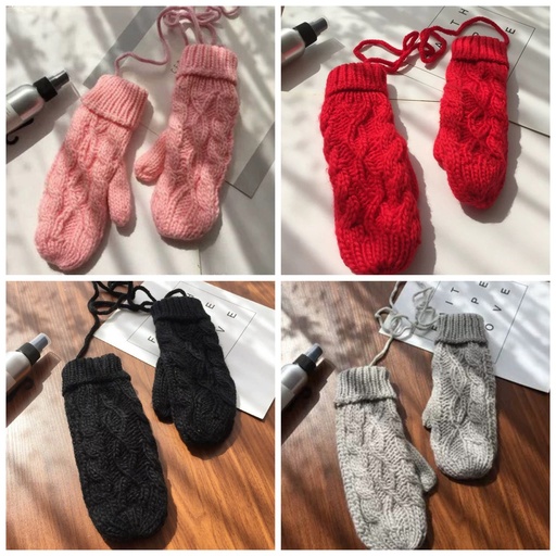 Custom-Knit Unisex Fleece Mittens