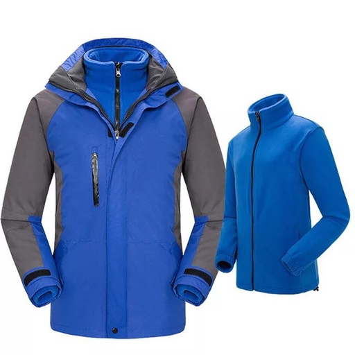 Unisex 3 in 1 Hiking Jacket With Detachable Fleece Jacket