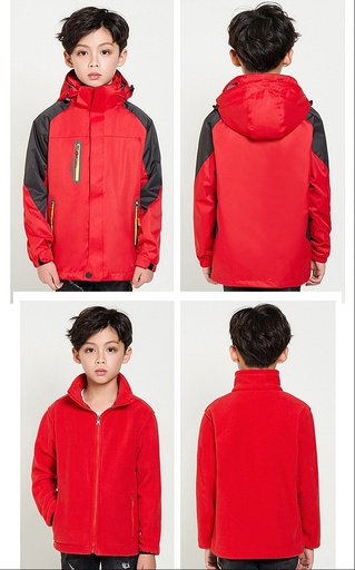 Kids 3 in 1 Jacket With Detachable Fleece Jacket